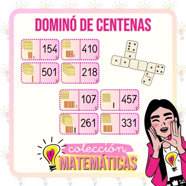 Juego Dominó de Centenas | Matemáticas con juegos - Juegos y Juguetes para Despertar la Imaginación de los Pequeños