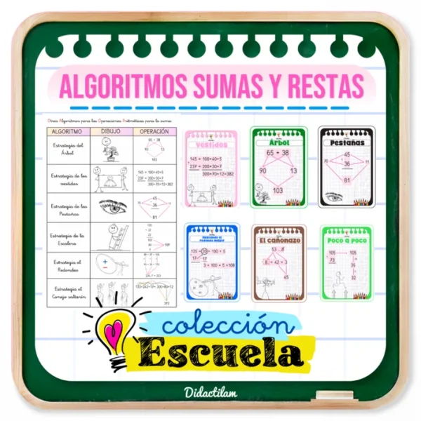 Algoritmos Sumas y Restas Colección Escuela 2024/2025 - Juegos y Juguetes para Despertar la Imaginación de los Pequeños