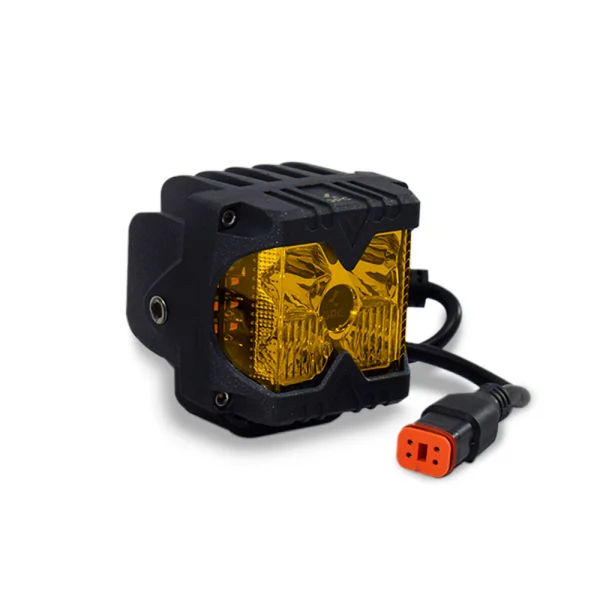 Faro Neblinero Cubo LED Off Road Force 3" 12V Amarillo contorno Luz LED Amarillo GPC - Equipa Tu Caja de Herramientas – Rebajas en Manuales y Eléctricas