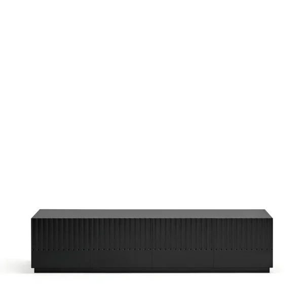 Mueble TV Doric Teulat - Negro 4 puertas interior antracita - Ideas de Regalos Sostenibles: Juguetes de Madera y Bazar Ecológico