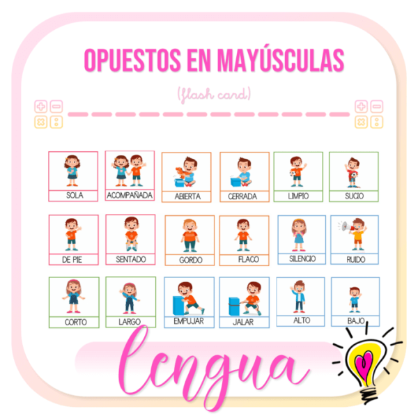 Opuestos en Mayúscula - Juegos y Juguetes para Despertar la Imaginación de los Pequeños