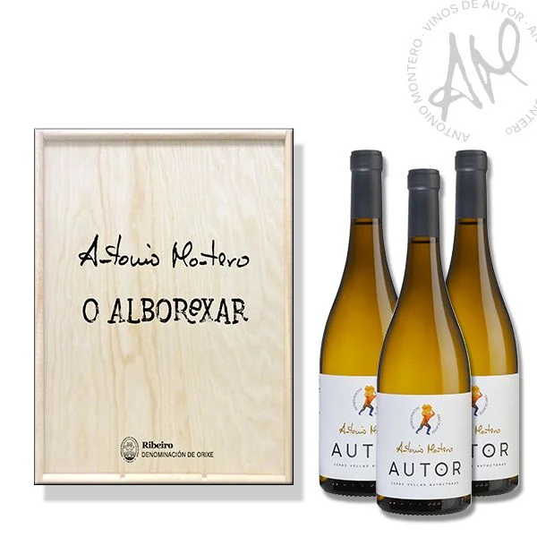 ANTONIO MONTERO «AUTOR». ESTUCHE DE MADERA DE 3 BOTELLAS - Gran selección de alimentos en oferta – Envío gratis en pedidos superiores a 35€