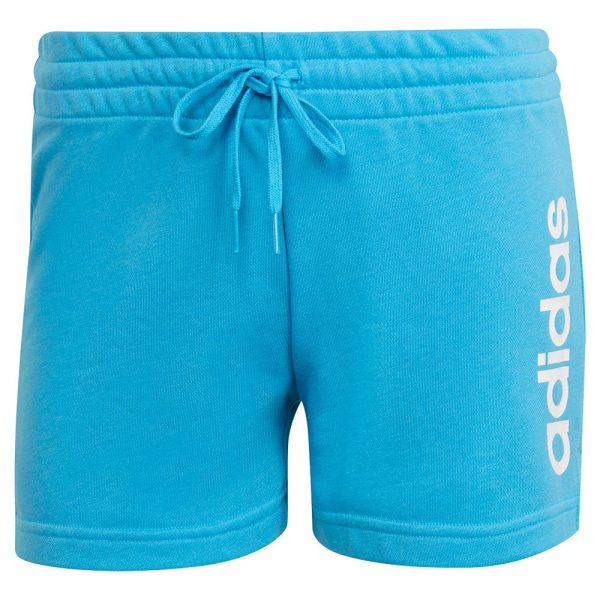 PANTALON CORTO ADIDAS W LIN BABY BLUE / WHITE - Tu tienda de zapatos, ropa y bolsos con ofertas y envío gratis