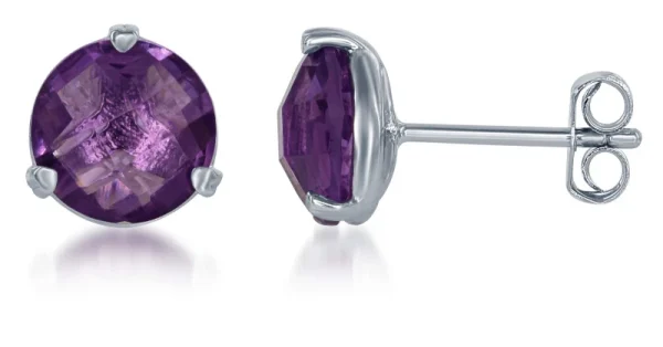 Aretes Amatista redondos (LETTE) - Top Alimentos en Oferta – Envío Gratis por Tiempo Reducido
