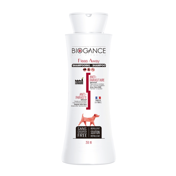 Fleas away perro – Shampoo repelente insecto – 250ml - Tu Mundo Pet – Descuentos en Juguetes, Camas y Accesorios
