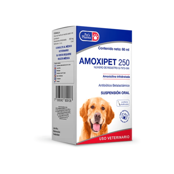 Amoxipet 250 envase de 60ml - Animalia-Pro | Cuidado profesional para tu mascota – Envío gratis desde 40€